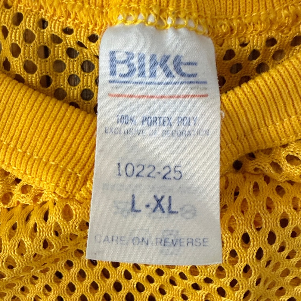 Vintage Bike Yellow Mesh Jersey Croptop L - XL - Picture 3 of 5